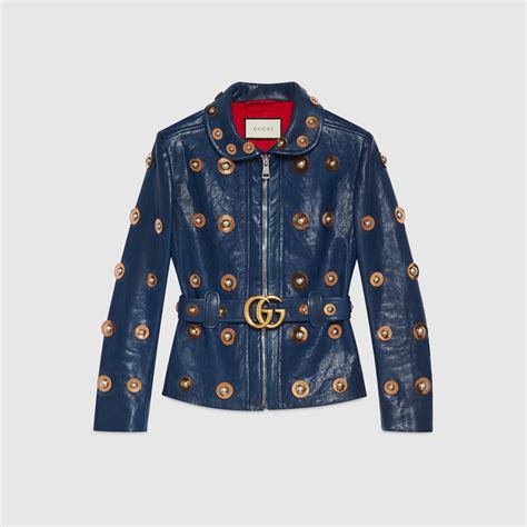 giacca di pelle con borchie gucci|Giacche GUCCI da Donna .